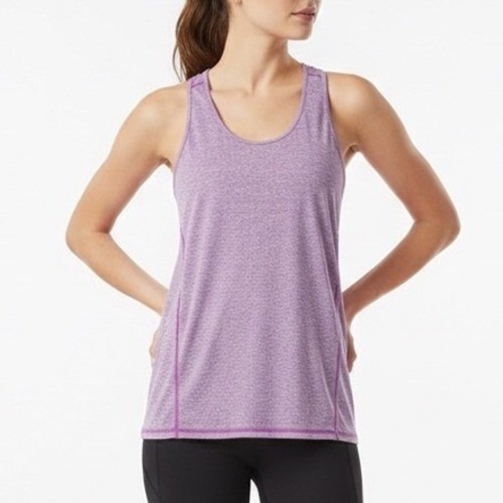 Neleus Active Tank Top Womens XL Purple Space Dye Scoop Neck Pullover Racerback